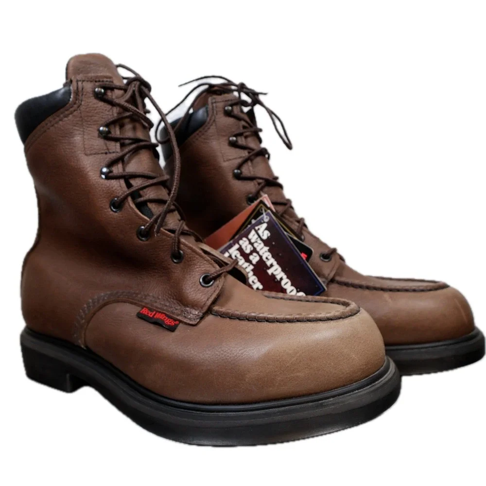 Red Wing SuperSole 1414 Work Boots Mens 9.5 D Brown Leather Gore-Tex Waterproof